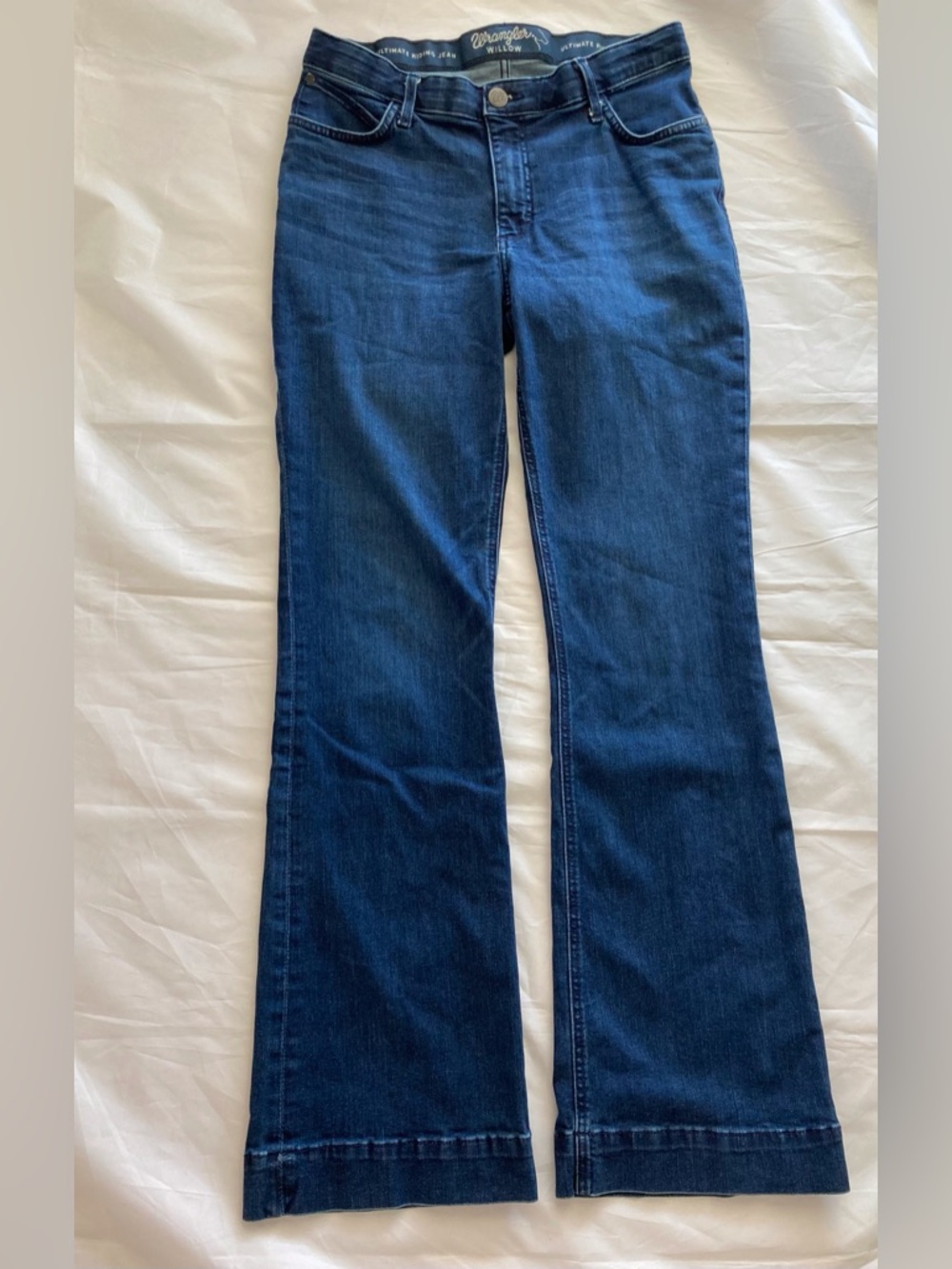 Wrangler Willow Ultimate Riding Trouser Jean in Sloan Wash Wide Leg Womens 31X34